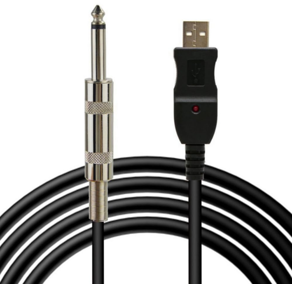 H.May 3M USB to 6.5mm Audio Cable, Computer USB to XLR Cable Adapter,Microphone Guitar 6.5mm Audio Connection Cable with Recording Compatible with MacOS X,Windows 98SE/2000/ XP/VISTA /Win7.