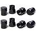 Circuit Performance VC3 Series Black Aluminum Valve Stem Caps (8 Pieces)