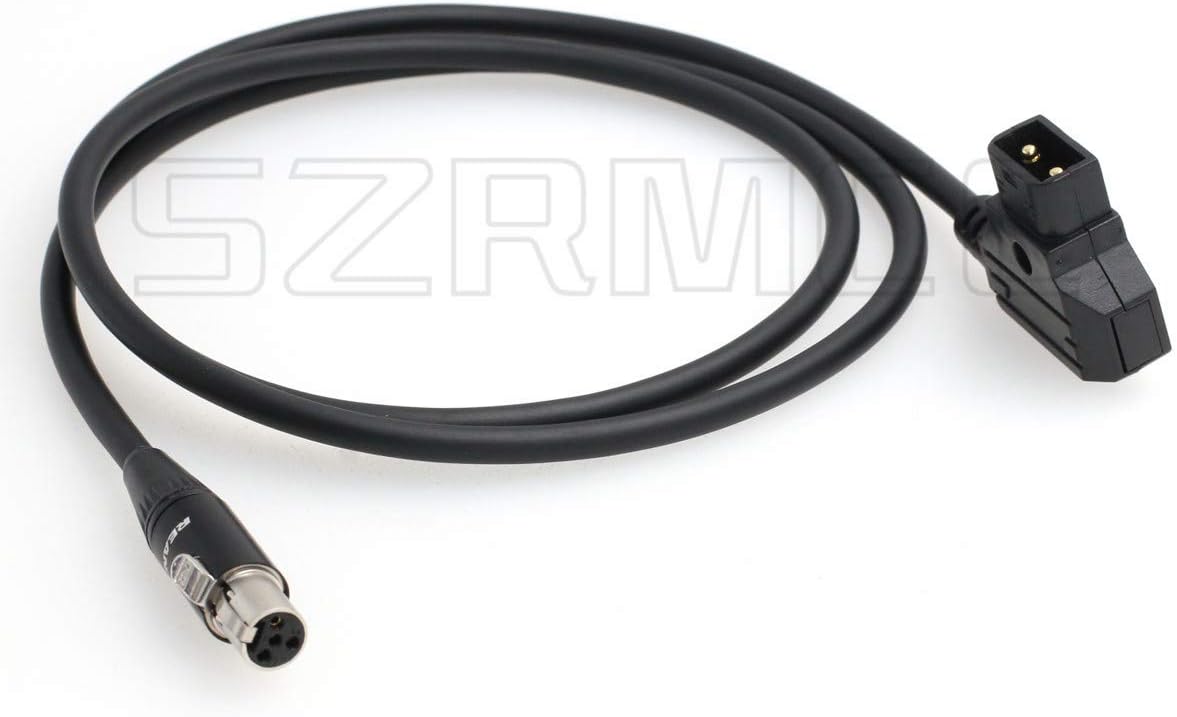 SZRMCC TVLogic VFM Monitor Alphatron EVF Power Cable D-tap 2 Pin Male to Mini XLR 4 Pin Female (Straight Cable)