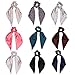 Wooyaya 9Pcs Scarves Scrunchies Tropical Travel Style Elastic Hair Bands Hair Ties Rope Ponytail Holder Hair Accessories for Women and Girls