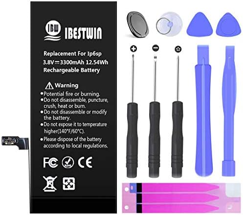 Battery for iPhone 6s Plus, IBESTWIN 3300mAh High Capacity Replacement Battery kit for iPhone 6s Plus with Full Remove Tool and Instruction, 0 Cycle-3 Years Warranty