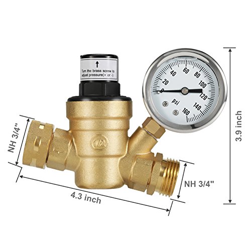 2 Kohree+Pressure+Regulator+Lead+Free+Adjustable