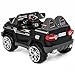 Best Choice Products 12V Kids Battery Powered RC Remote Control Truck SUV Ride-On Car w/ 2 Speeds, LED Lights, MP3, AUX Cord - Black
