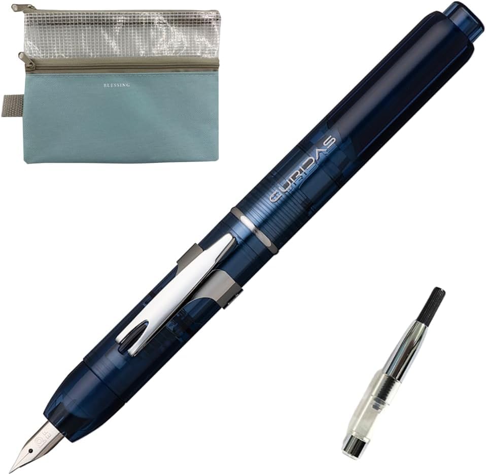 Platinum Curidas PKN7000 Full Nib Pen with Converter Set (#50 Apis Blue, F (Fine))