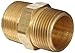 Anderson Metals Brass Pipe Fitting, Hex Nipple, 3/4" x 3/4" Male Pipe primary