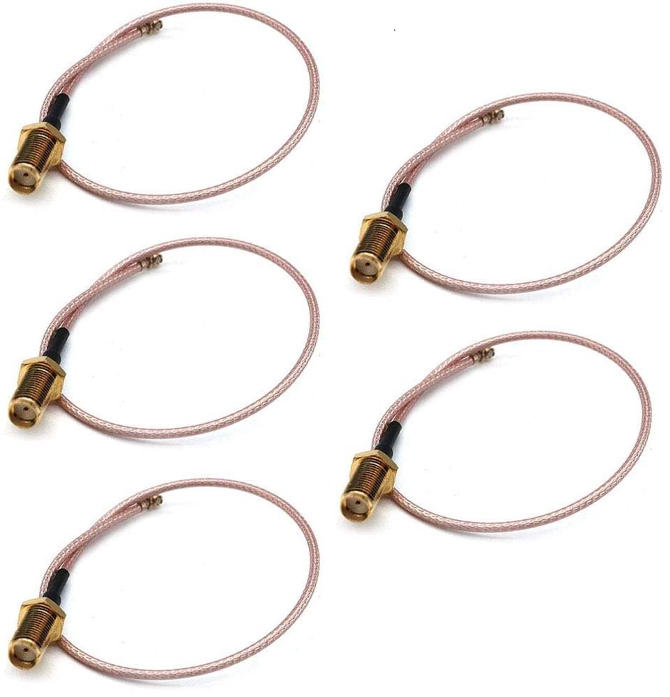 Fasizi 5PCS SMA Cable RG178 Cable Coax Connector WiFi Antenna Adapter cable SMA kit Low Loss FPV Adapter cable - IPX to SMA Female 20CM