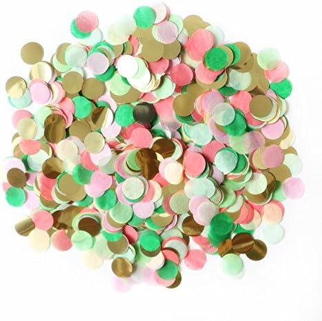 StarParty Confetti Circles 1inch Wedding Sprinkles Birthday Party Decoration (Tropical Confetti)