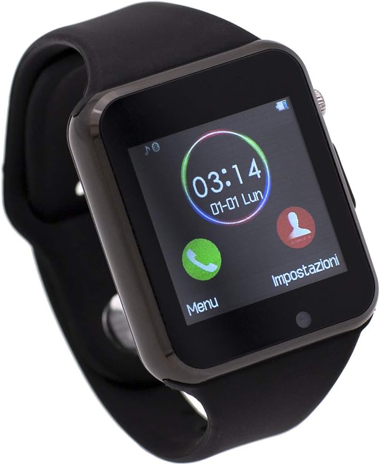 Connected watch compatible with HUAWEI Mate 20 lite, CEKA TECH® Bluetooth Smart Watch with Curved Touch Screen Camera Support SIM/TF Card Sleep Pedometer