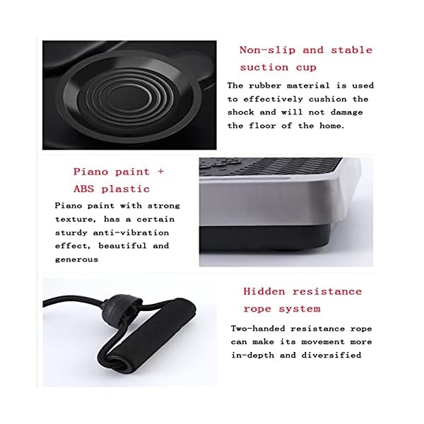 Vibration Exercise Machine, Vibration Plate With Bluetooth Speaker, 6 Program Modes, 2 Resistance Bands, Remote Control, Vibrating Home Power Plate Fitness Trainer For Weight Loss.