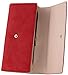 Travelambo Womens Wallet Faux Leather RFID Blocking Purse Credit Card Clutch Holder Case (Rose red)