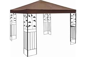 WEOBNAQ 10x10 Ft Gazebo Canopy Top Replacement Cover, Water Resistant Replacement Canopy,for Outdoor Patio Backyard Garden La