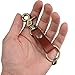 Richbud Genuine Leather Keychain Fob Scissor Swivel Hook Snap Solid Metal Bronze with 3 Detachable Key Rings Lanyard Handmade