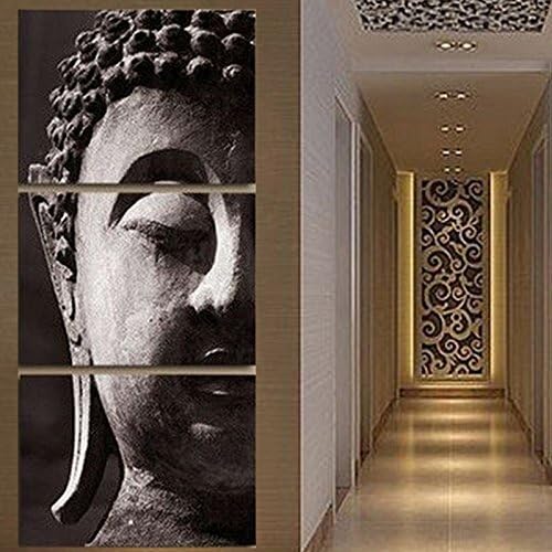TOPmountain 3Pcs/lot Modern Splicing Buddha Canvas Print Oil Painting For Home Decor