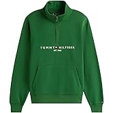 Tommy Hilfiger mens Adaptive Quarter Zip Sweatshirt With Extended Zipper Pull