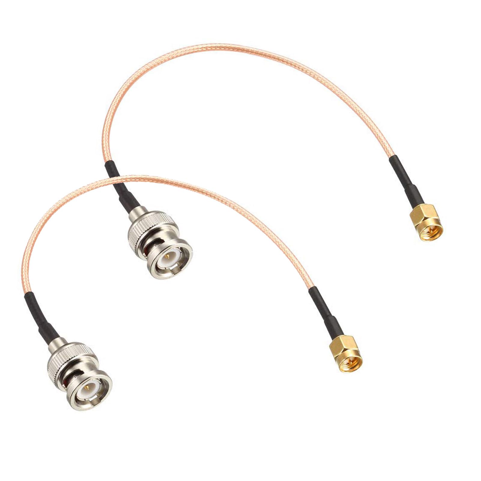 MACHSWON 2 PCS RG316 Coaxial Cable with BNC Male to SMA Male Connectors Low Loss Coax Cable 50 Ohm 0.66 Ft For CCTV,DVR,Camera,Video Signals