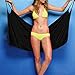 Baonmy Womens Bikini Cover Up Spaghetti Strap Backless Beach Dress Swimwear (Black)