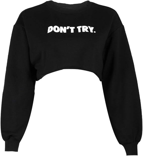 Long Sleeve Crop Top for Women with Thumb Hole Amazon.co.uk Clothing