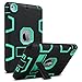 ULAK iPad Mini Case,iPad Mini 2 Case,iPad Mini 3 Case,iPad Mini Retina Case, Three Layer Protective Case for iPad Mini,iPad Mini 2,iPad Mini 3 with Kickstand (Black/Green)