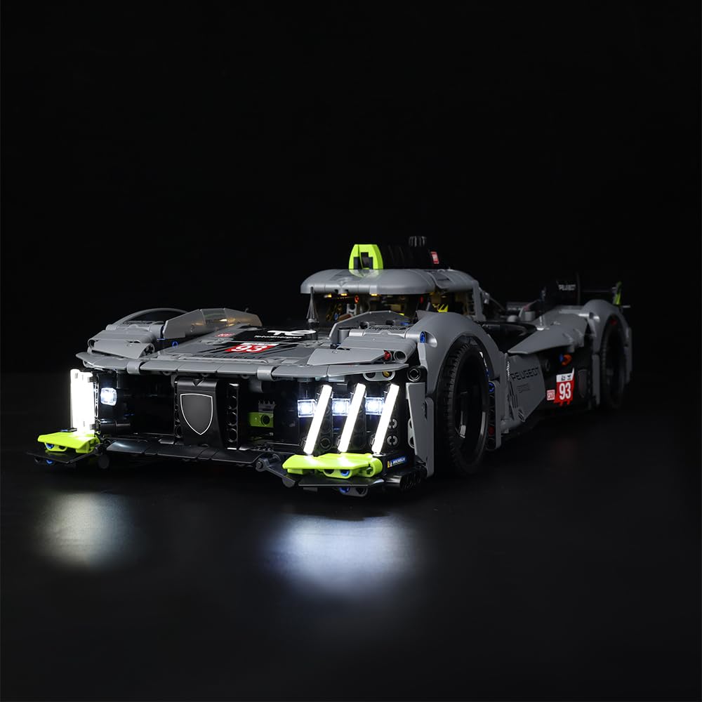 Kyglaring LED Lighting Kit Compatible with Lego Technic PEUGEOT 9X8 24H Le Mans Hybrid Hypercar 42156 Building Blocks, Lighting Accessories for Lego 42156 Model Set (Not Include Models) — image 1