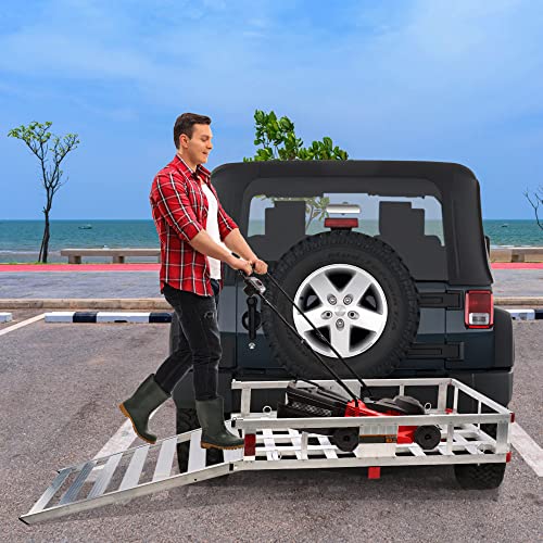 50" x 29.7" Trailer Hitch Cargo Carrier 500LBS Utility Basket with 41.5