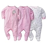Gerber Sleep N' Play 3-6 Months Baby Girls Kitty Outfits 3 Pack