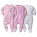 Gerber Sleep N' Play 3-6 Months Baby Girls Kitty Outfits 3 Pack