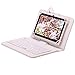 iRULU eXpro X1 7 Inch Quad Core Google Android Tablet PC, 1024x600 Resolution, Wi-Fi, Games, Dual Cameras, 8GB Nand Flash with keyboard (White Tablet)
