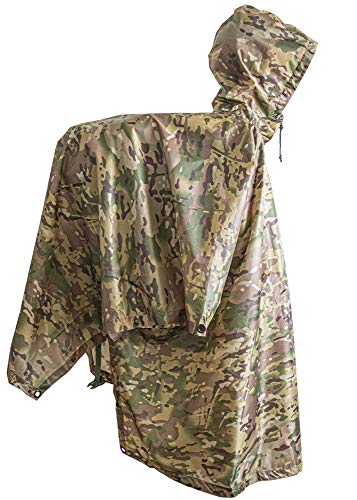 USGI Industries Military Poncho Emergency Tent Shelter Multi Use Rip Stop Camo Survival Rain Poncho  - //coolthings.us