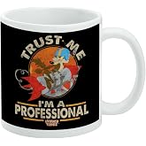 Looney Tunes Wile E Coyote I'm A Professional Ceramic Coffee, 11oz, White