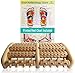 Dual Foot Massager Roller Large, Relieve Plantar Fasciitis, Stress, Heel, Arch Pain - The Original - Shiatsu Acupressure Relaxation. Full Instructions/Reflexology Chart. (Dual Foot)