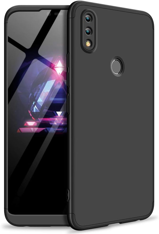 Celefree Huawei Honor 8X Case, 3 in 1 Slim Fit Stylish Detachable PC Hard Case Shockproof 360 Degree Full Body Protection Phone Case Cover Screen Protector Huawei Honor 8X (Black)