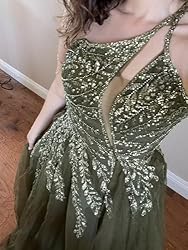 Beading Tulle Prom Dresses 2025 with Pockets
