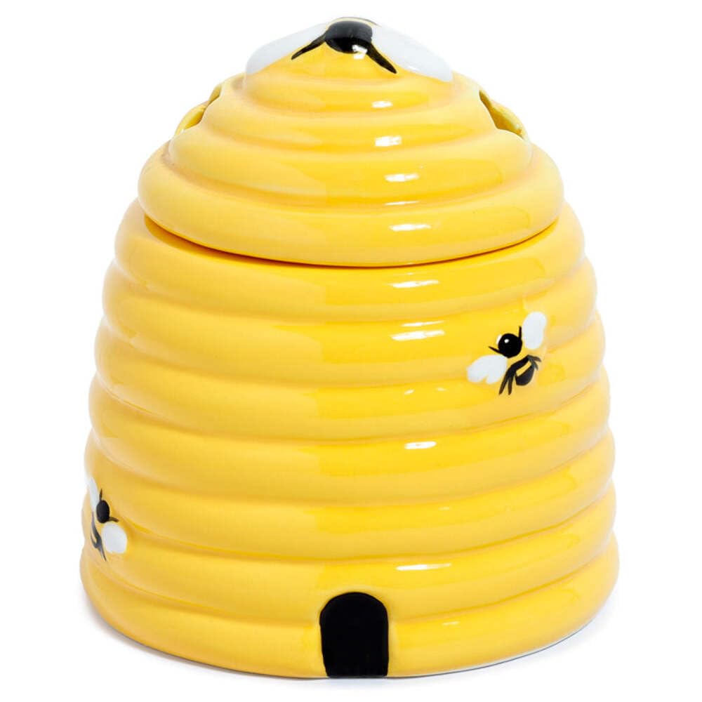 Puckator Beehive Oil Ceramic Oil Burner with Lid - Living Room Accessories - Wax Liquidizer - Oil Burners For Essential Oils - Wax Burners - Wax Melt Holder - Room Fragrance - Scents Melter