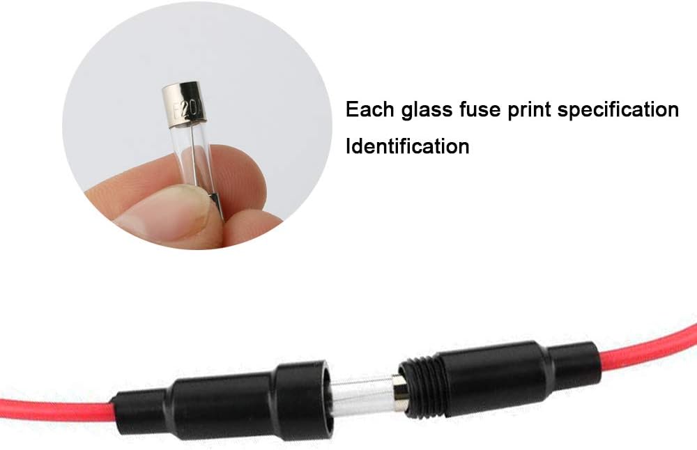 FULARR 150pcs 5x20mm Professional Car Glass Tube Fuse, Fast-Blow Fuses Set including Transparent Plastic Box - Image 5