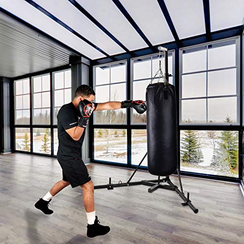 BotaBay Folding Heavy Bag Stand Height Adjustable Sandbag Folding Heavy