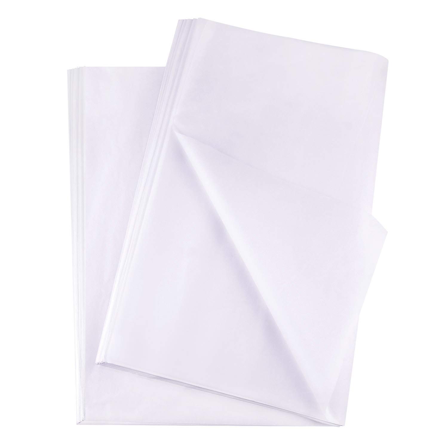 FEPITO 100 Sheets White Tissue Paper Christmas White Gift Wrapping Paper for Xmas Easter Valentine's Day Wrapping Presents Crafts(14 x 20 Inch)