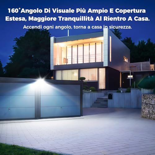 VistaNovaX Outdoor LED Spotlight 150W Industrial 16500LM 6500K Day Light IP66 Waterproof, Efficient Thermal Dissipation, Saving 85% Outdoor LED Spotlights for Courts/Warehouses/Garages (2 Pieces)