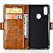 CiCiCat UMIDIGI F1/F1 Play Case Cover, Slim Light Flip Shell Case, Stylish Premium Stand Soft Protective Case, Fashion Designs Cover Case for UMIDIGI F1/F1 Play Smartphone. (Brown, 6.3'')