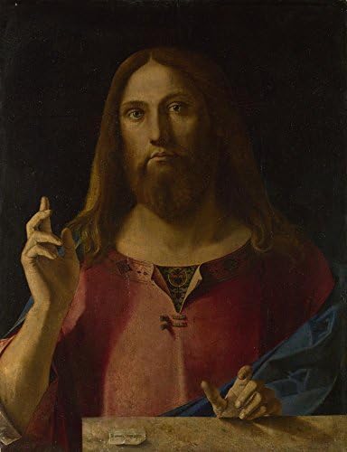 The Museum Outlet - Benedetto Diana - Salvator Mundi, Stretched Canvas Gallery Wrapped. 11.7x16.5
