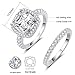Mars wings 925 Sterling Silver CZ Diamond Engagement Wedding Ring Sets Fairy Noble for Women Girls 2PC.