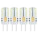 Lamsky G6.35 GY6.35 Bi-Pin Base LED Bulb 12V/24V 2.5 Watt Warm White 3000K Non-dimmable 30W Equivalent(4-Pack)