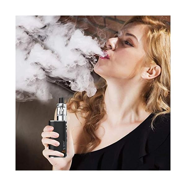 Vape Tornado Box Mod with 2200 mAh Battery E Cigarette Starter Kit with  0.5ohm 2.0ml Top Refill Tank Vape Pen E Cigarettes TPD Compliant No  Nicotine E Cig No Vape Liquid -