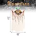 Halloween Haunters Animated Hanging 6 Foot Scary Over-Sized Circus Clown Face with Moving Jaw Talking Mouth Prop Decoration - 3 Spooky Phrases, LED Eyes, Menacing Ghoul Smile - Battery Operated