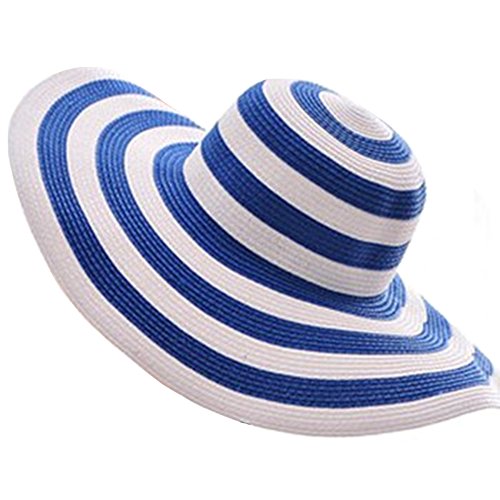 UPC 749110812393, Itopfox Women&#39;s Beachwear Sun Hat Striped Straw Hat Floppy Big Brim Hat JBU