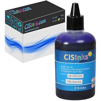 Amazon.com: Photo Blue 100mL Refill Ink Bottle Compatible for Canon PGI-280 / CLI-281 XL PIXMA 