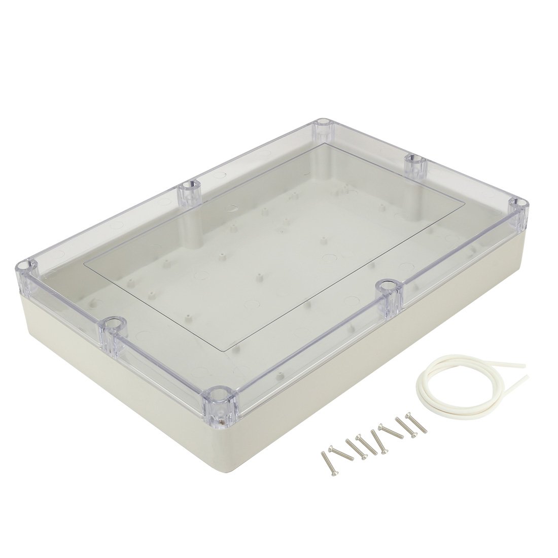 uxcell 15"x10.2"x2.8"(380mmx260mmx70mm) ABS Junction Box Universal Project Enclosure w PC Transparent Cover