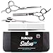 RUBOLD Professional Grooming Shears for Dogs - Stainless Steel Rounded Tip Sharp & Durable Set - Dog Grooming Scissors Kit - Tigeras para Perros - Best for Trimming Every Dog and Cat