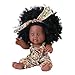 TUSALMO 10 INCH Black Baby Doll Toy with Accessories-African American Baby Dolls in Gift Box-Ideal Holiday,Christmas (12inch-YD-30H)