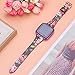 QIBOX Leather Bands Compatible with Fitbit Versa/Versa 2, Slim Vintage Leather Band Replacement Strap Women Man Wristband Accessories Compatible with Fitbit Versa 2 Smartwatch