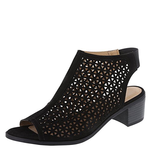 Lower East Side Black Women's Vista Hooded Block Heel 8 Wide